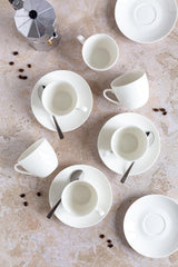 MÄSER 934105 Belmira-serien, klassisk kaffeservis för 6, 18-delad kaffeservis, tidlös, elegant, delikat, porslin, vit