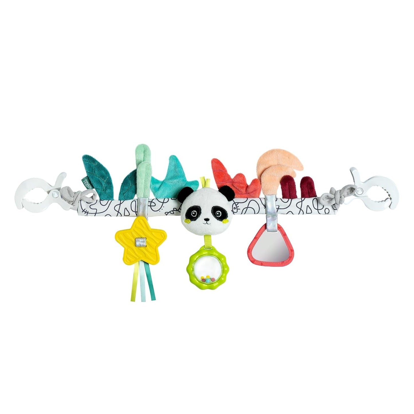Fehn babymobilkedja Panda Baby Mobile - babymobilkedja med söta figurer - flexibel hängande babyleksak - barnvagnsleksak för bebisar och småbarn från 0+ månader Babyleksaker Naty Shop Panda