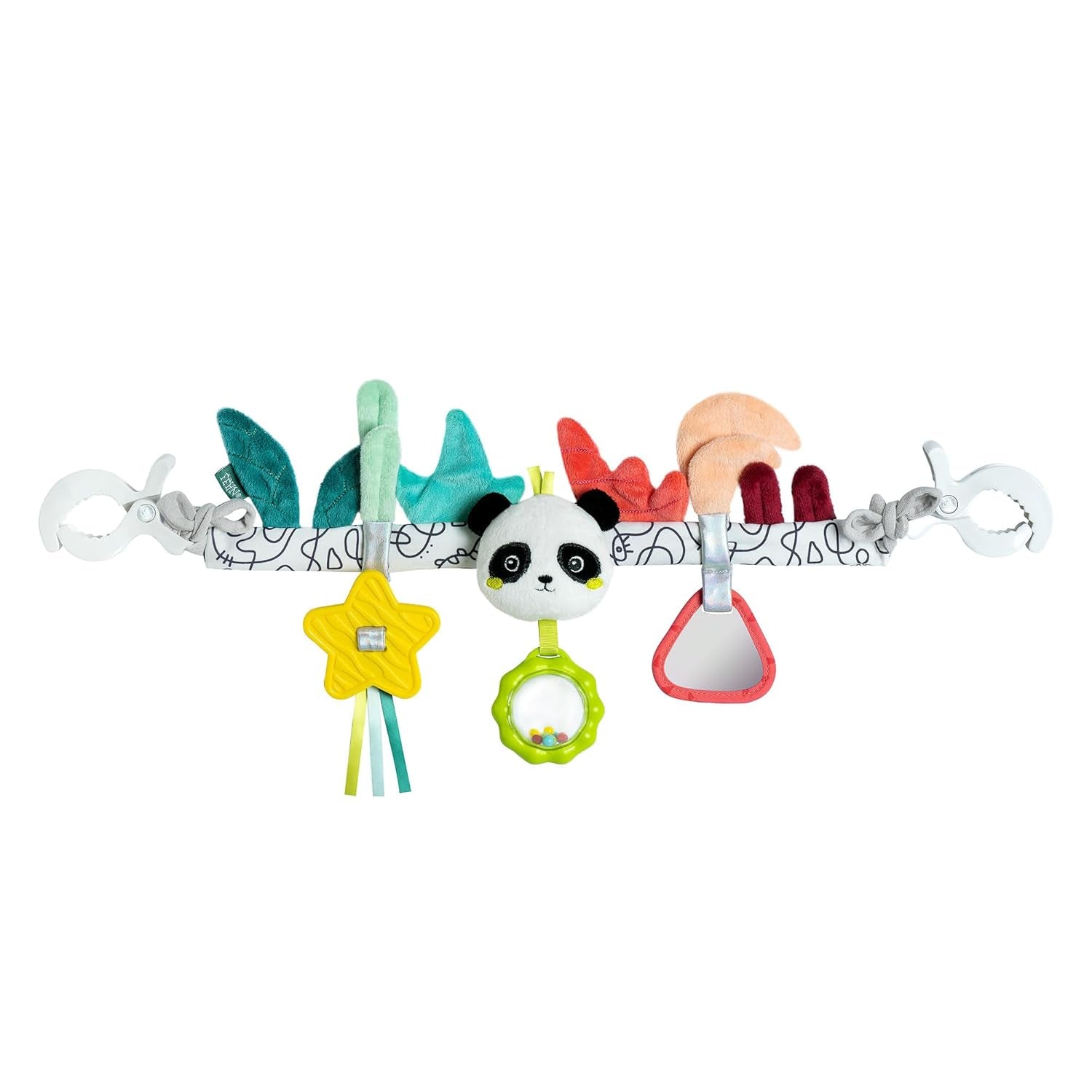 Fehn babymobilkedja Panda Baby Mobile - babymobilkedja med söta figurer - flexibel hängande babyleksak - barnvagnsleksak för bebisar och småbarn från 0+ månader Babyleksaker Naty Shop Panda