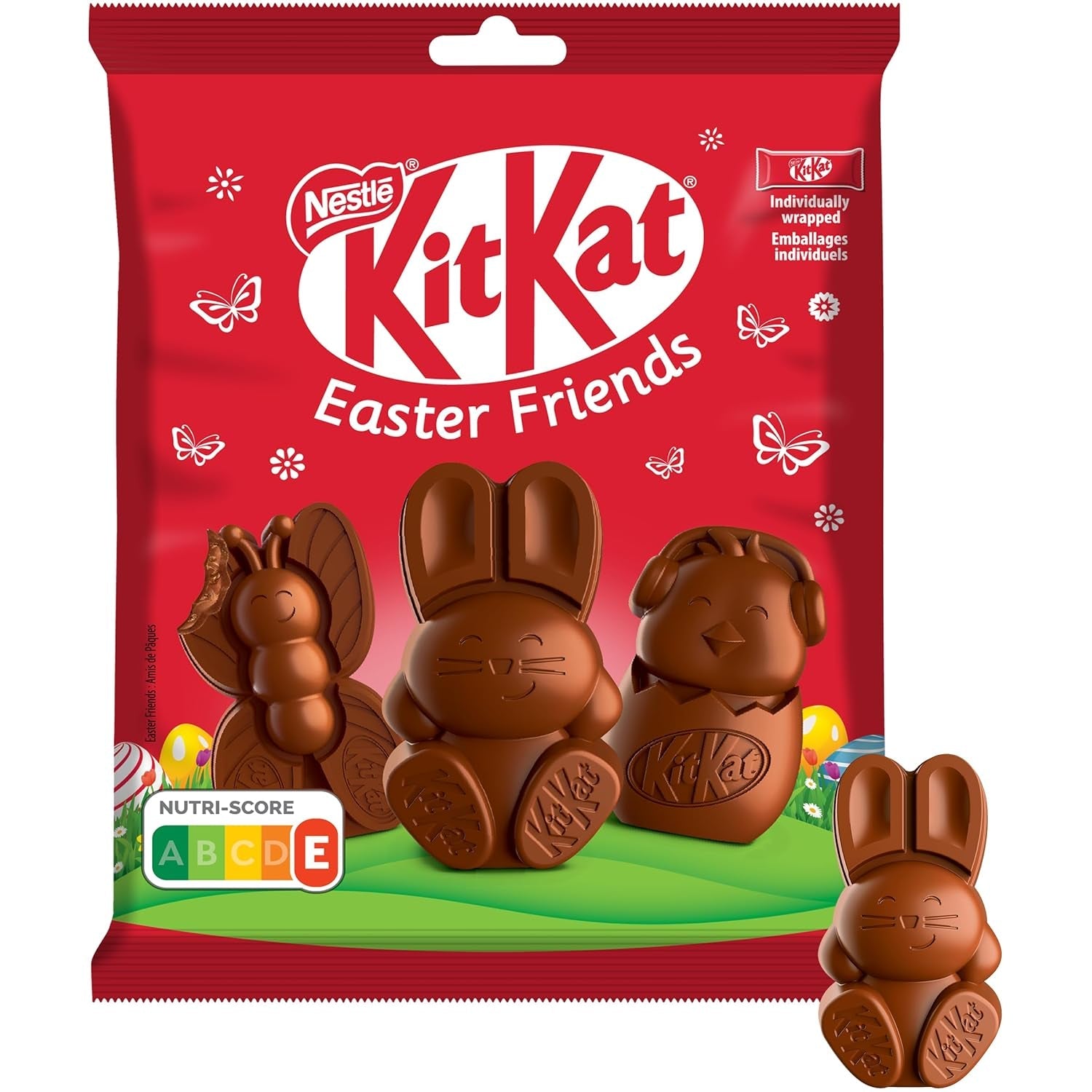NESTLÉ Easter Friends Mini Mjölkchoklad Påskfigurer med knapriga bitar, förpackning om 2 (1 x 65g)