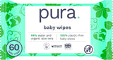 Miljövänliga engångsservetter för känslig babyhud 70 våtservetter (1 förpackning) 99 % vatten 100 % plastfri för känslig hud Eksembenägen nyfödd biologiskt nedbrytbar vegan