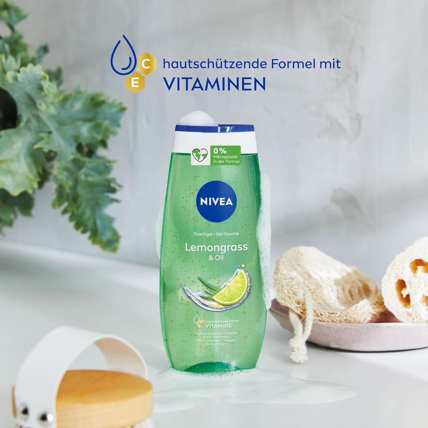 NIVEA Lemon Grass And Oil duschtvål, 250 ml dusch och bad Naty Shop