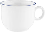 Seltmann Weiden 18 delar kaffeservering | Compact Series, Blue Edge | Setet innehåller 6 frukosttallrikar, 6 kaffekoppar och 6 fat, blå