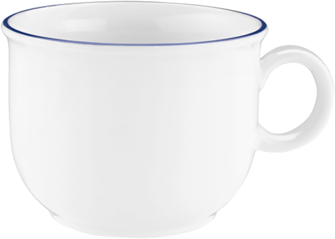 Seltmann Weiden 18 delar kaffeservering | Compact Series, Blue Edge | Setet innehåller 6 frukosttallrikar, 6 kaffekoppar och 6 fat, blå