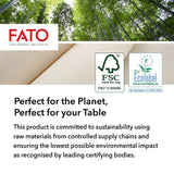 Fato - Naturliga 4-faldiga engångspappersservetter, miljövänliga, 40-pack, storlek 38X38, 2-lagers, 100 % återvunnet papper