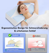 Memory Foam Nackkudde Ergonomisk ortopedisk kudde för smärta i nacke och axlar - Svalkande sovkudde för sido-, rygg- och magsömmar med nackstöd Cervikala ortopediska kuddar Naty Shop