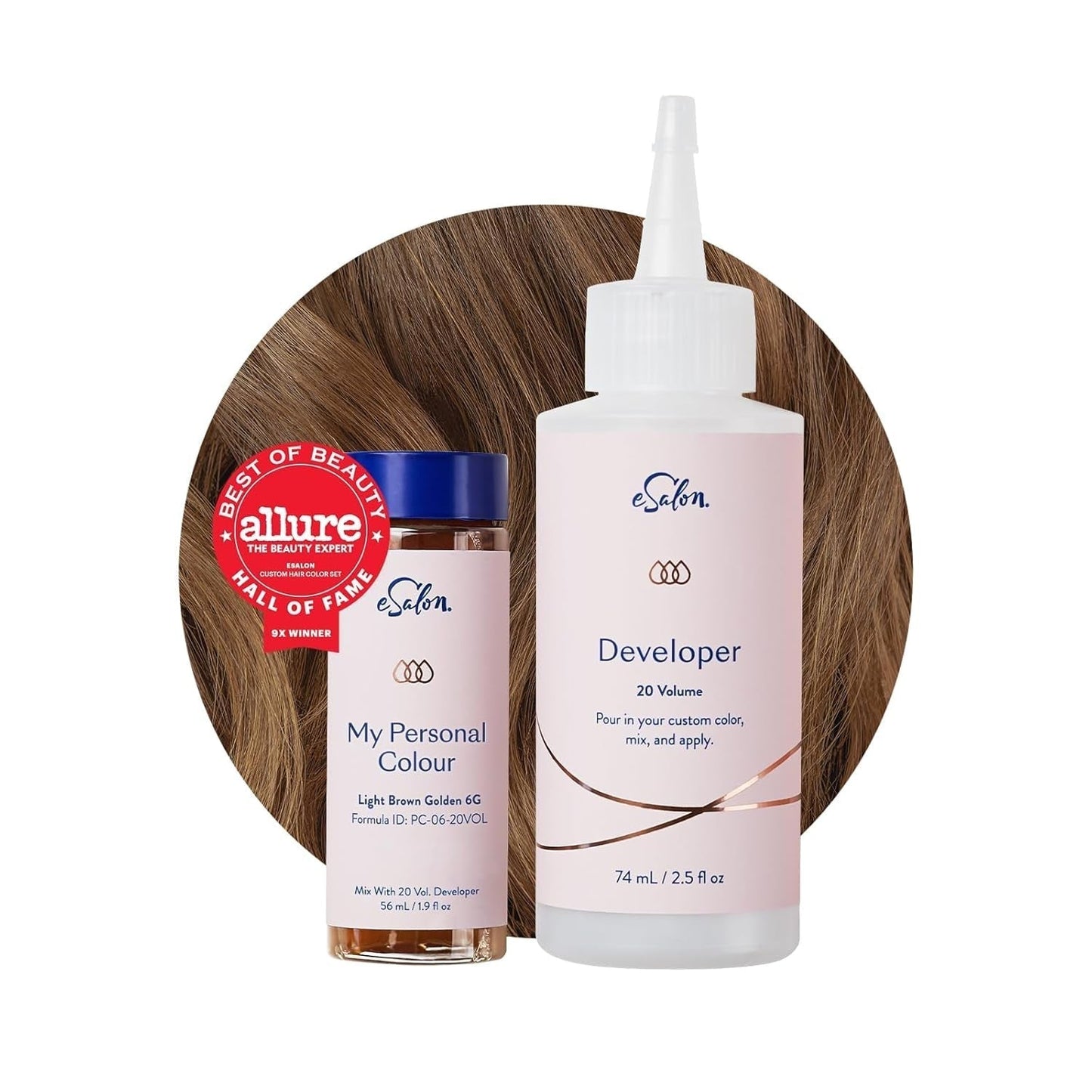 Permanent hårfärgningsset 100 % grå täckning Hemfärgning 0 % ammoniak Hårfärger Multidimensionella hårfärger Professionella hårfärger Naty Shop Hårfärgning Ljusbrun Guld 6G