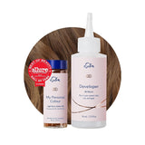 Permanent hårfärgningsset 100 % grå täckning Hemfärgning 0 % ammoniak Hårfärger Multidimensionella hårfärger Professionella hårfärger Naty Shop Hårfärgning Ljusbrun Guld 6G