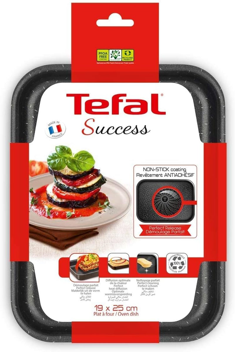 Tefal J1600502 Success Flach Mini Backofen Aluminium Schwarz 19X25 X 4,2 Cm Formar och plåtar för bakning Naty Shop