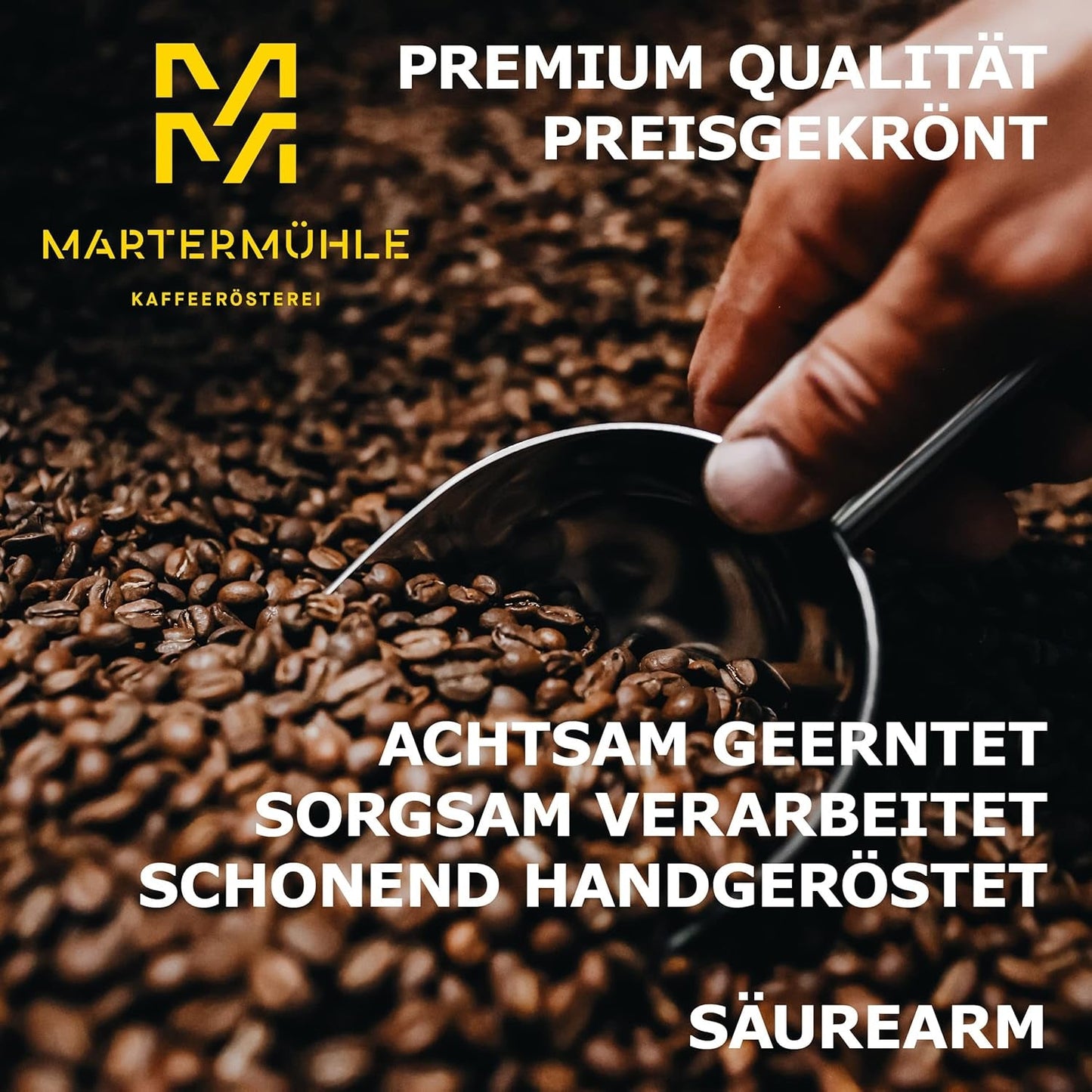 Martermühle Peru Bio Kaffeebohnen 1 kg mittelkräftig I Arabica I Arom: Mjölkchoklad, blommiga toner, nötter I Ganze Bio Kaffee-Bohnen schonend geröstet, säurearm