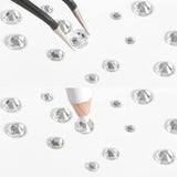 Beadsland 2500st Glas Nailart Strasssteine ​​​​Kristall Flatback Edelsteine ​​​​Runde, ​​Für Handwerk Gemischt 8 Größen SS4 ~ SS30 Mit Picking Pinzette Und Stift (Kristall Weiss)