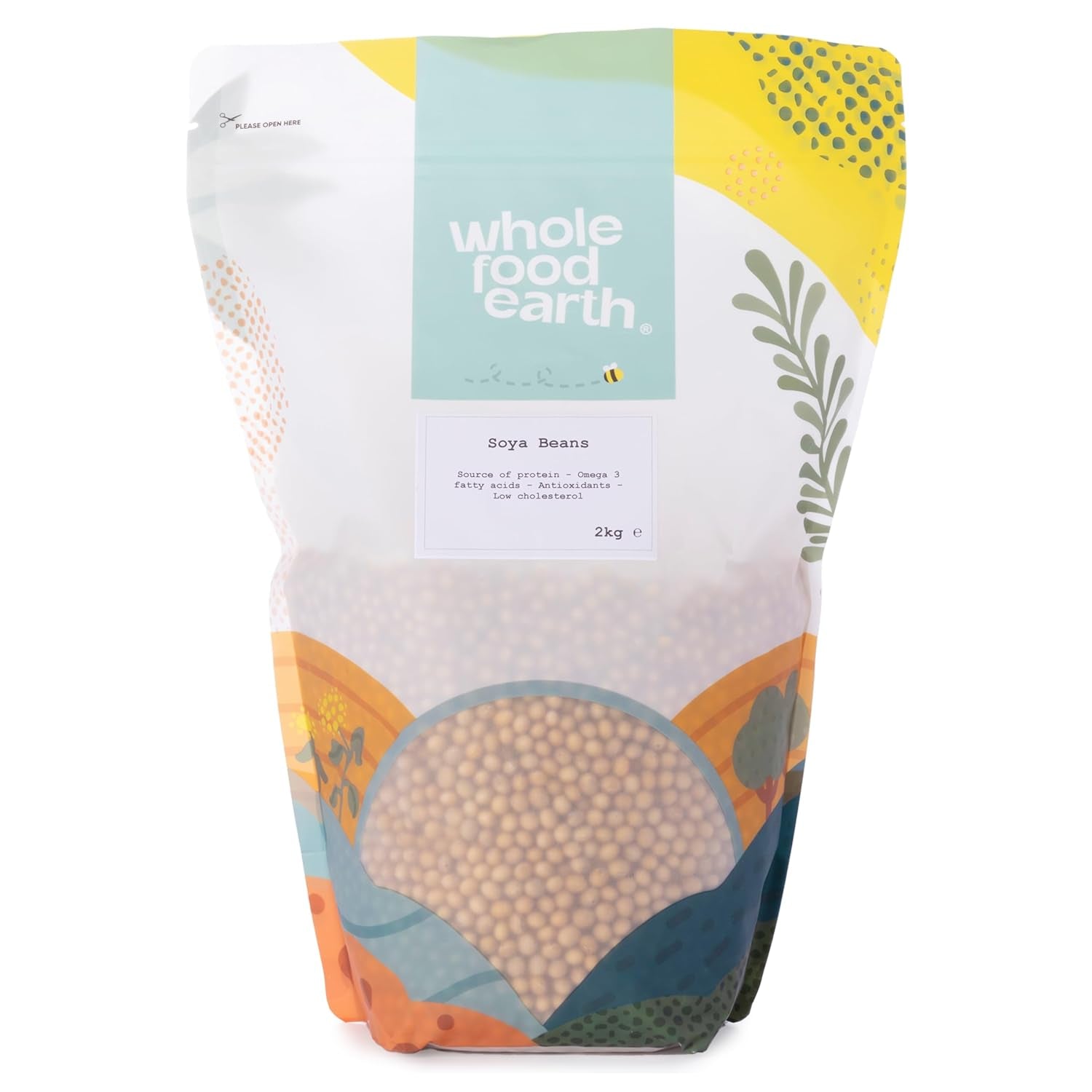 Wholefood jordsoja - icke-GMO - naturlig - vegan - mjölkfri - inget tillsatt socker 1 kg