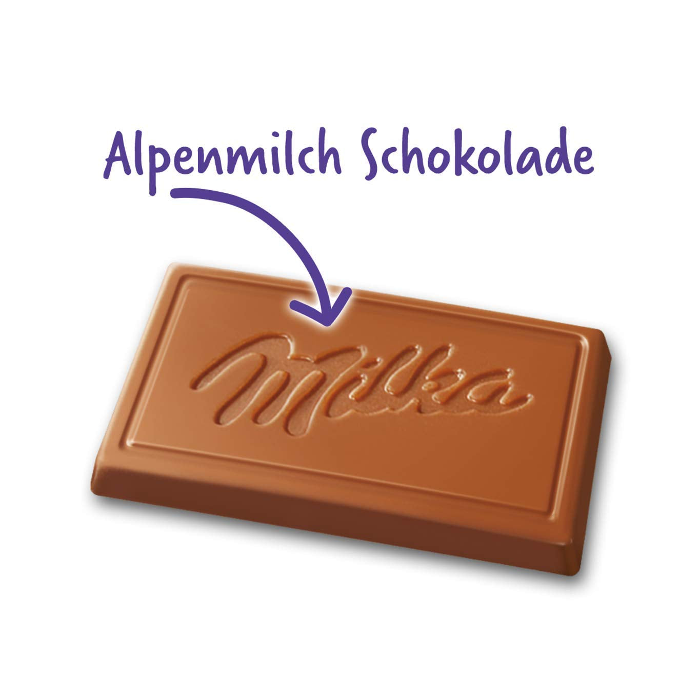 Naps alpmjölk 1 x 1 kg, Smält-i-munnen minichokladrutor av fin alpin mjölkchoklad, ask (förpackning med 2)