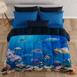 PETTI Artigiani Italiani påslakan för dubbelsäng, 100% Made in Italy, Akvarium Quilts and Quilts Naty Shop