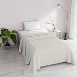 Sommartäcke Satin Stripes, polyester, kräm, 260X250 Cm Täcken och täcken Naty Shop Cream 170X250 Cm