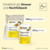 Raab Vitalfood Kalium salt-Mischung, Mineralsalzmischung med 66,7% Natriumchlorid (Kochsalz) och 33% Kaliumchlorid, Kalium trägt zur Aufrechterhaltung eines normalen Blutdruck bei (1 x 200 g Dos)