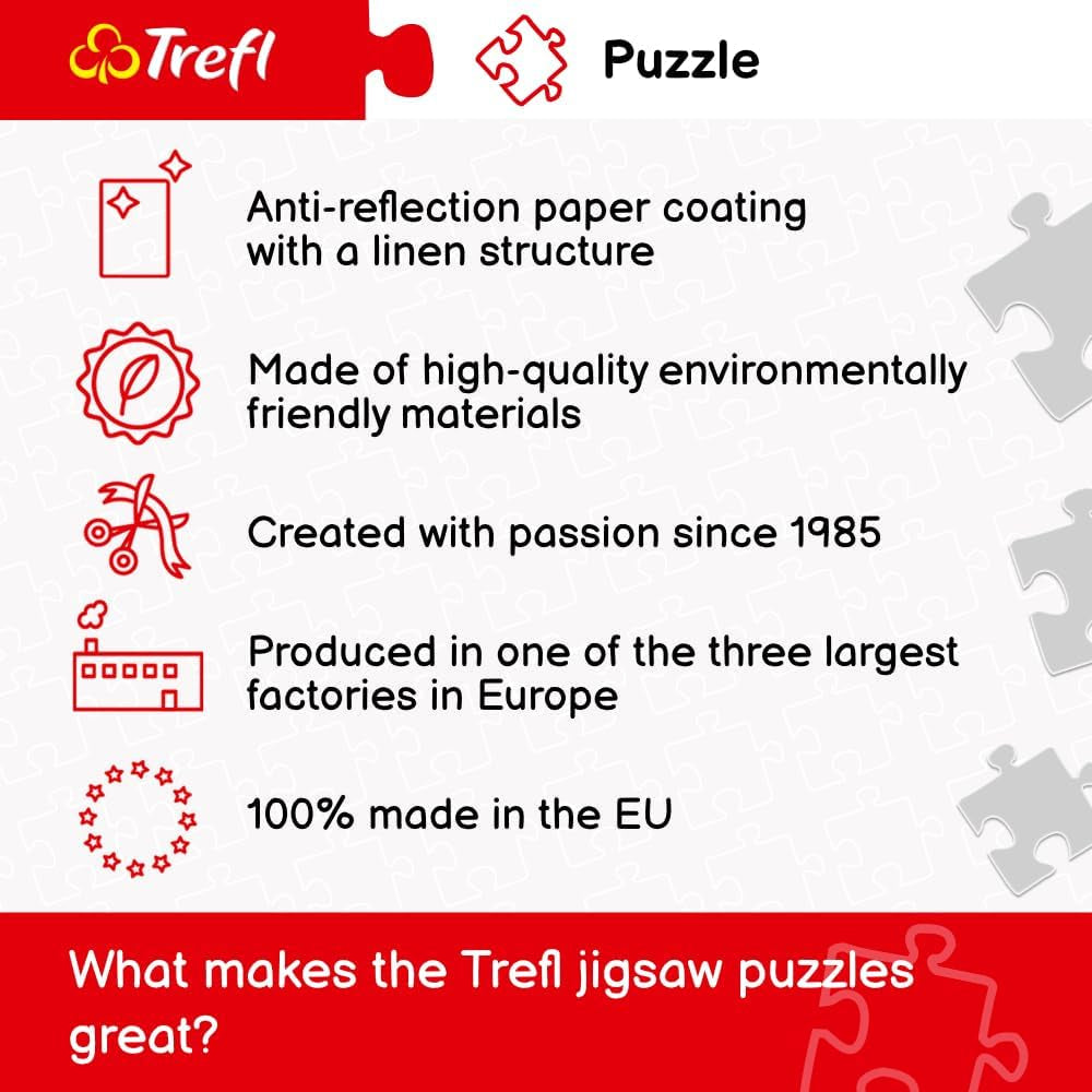 Trefl, Pussel, Prag, Tjeckien, 500 bitar, Premium kvalitet, För vuxna och barn över 10 år Puzzle Naty Shop