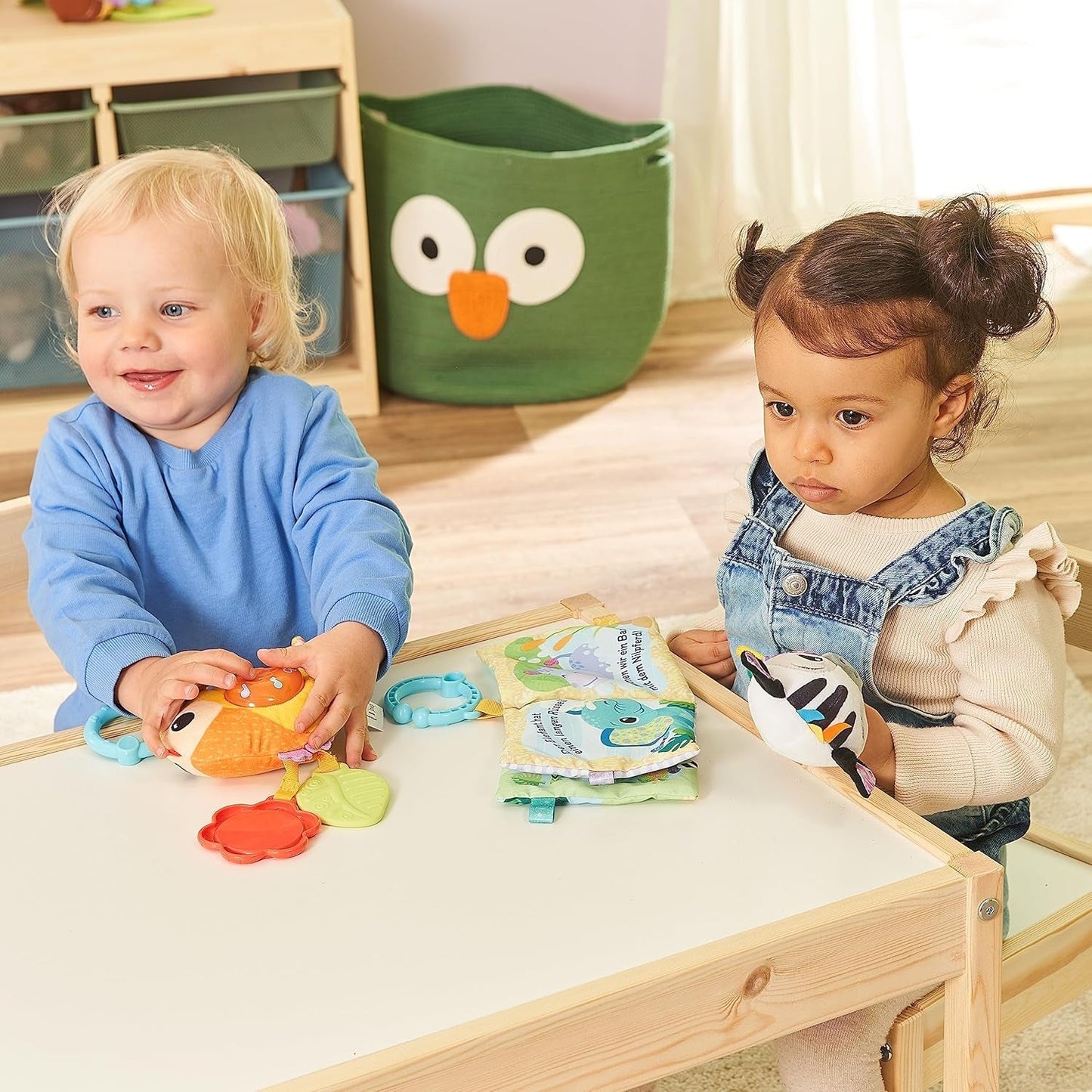 VTech Baby - Baby's Animal Friends presentset - Leksaksset med tygbok, Singing Bird och Zebra Rattle - För 0-24 månader Baby Toys Naty Shop
