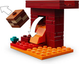 LEGO Minecraft Lava Duell of the Deep, Leksak för TV-spelsfans, fästning med minifigurer inklusive Alex, Skeleton Wither, Lohe och Strider, Present för flickor och pojkar 6 år gamla 21266 Byggset Beuche den LEGO-Store