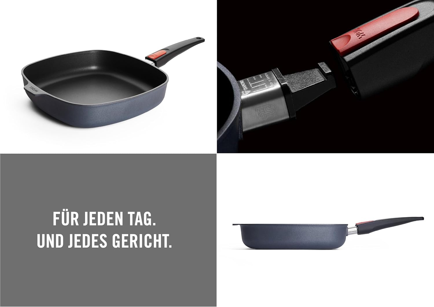 Woll Diamond Lite Square Pan, 6 Cm höjd - utan induktion Grytor och stekpannor Naty Shop