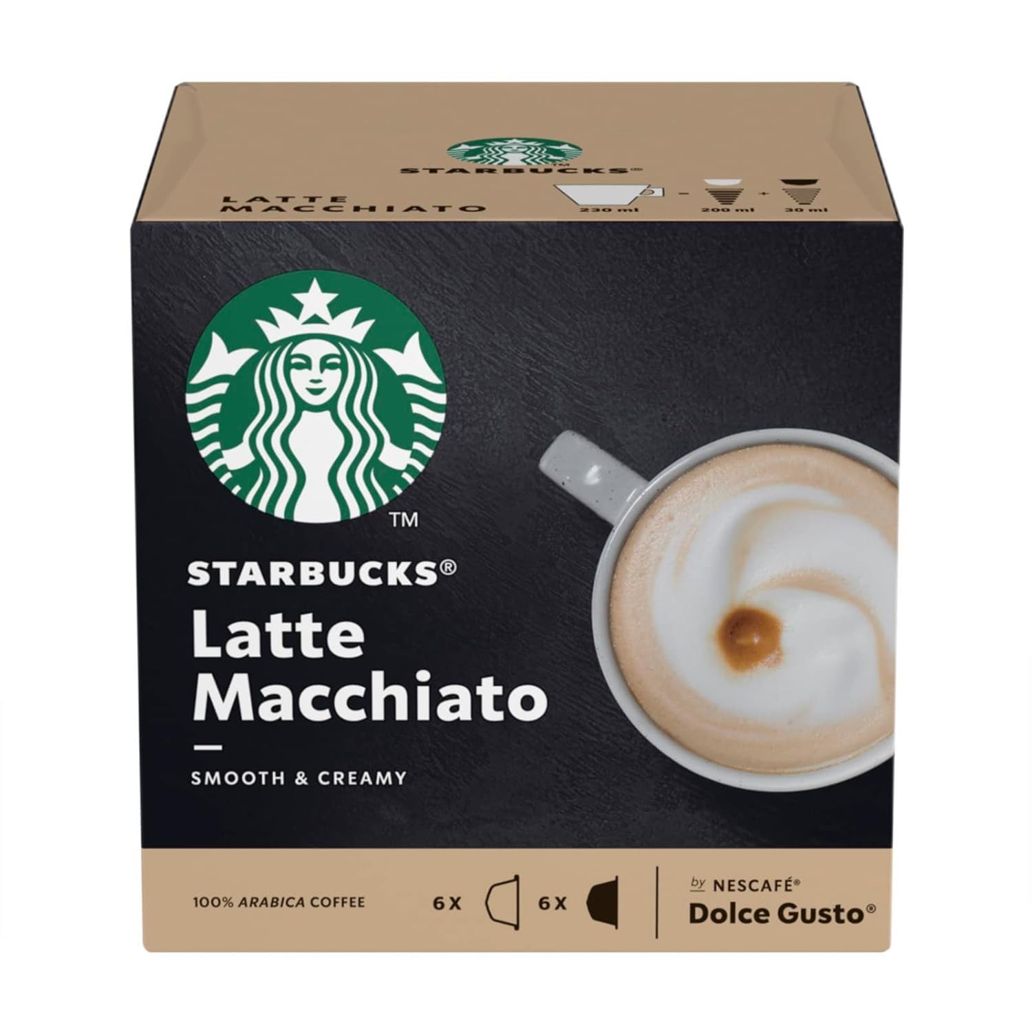 STARBUCKS Probierset, White Cup Variety Pack från Nescafé Dolce Gusto Kaffeekapseln & Vanilla Macchiato från Nescafé Dolce Gusto Kaffeekapseln 6 x 12 (72 Kapseln, 36 Portionen)