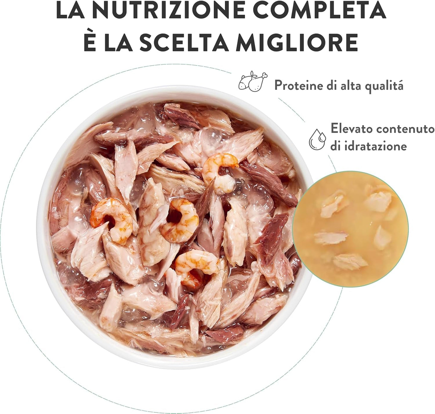 , Tonfisk med blå fisk i gelé, komplett våtfoder för katter, i påse, med ytterligare vitaminer, 100% naturlig, 6 x 85 g
