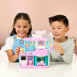 Little Live Pets Mama Surprise Families Baby Clinic lekset, 3 retrievervalpar ingår, Magic, dubbelsidigt lekset (27,8 cm B, 23,8 cm H). Mata, bada och leka, present till barn Actionfigurer Naty Shop