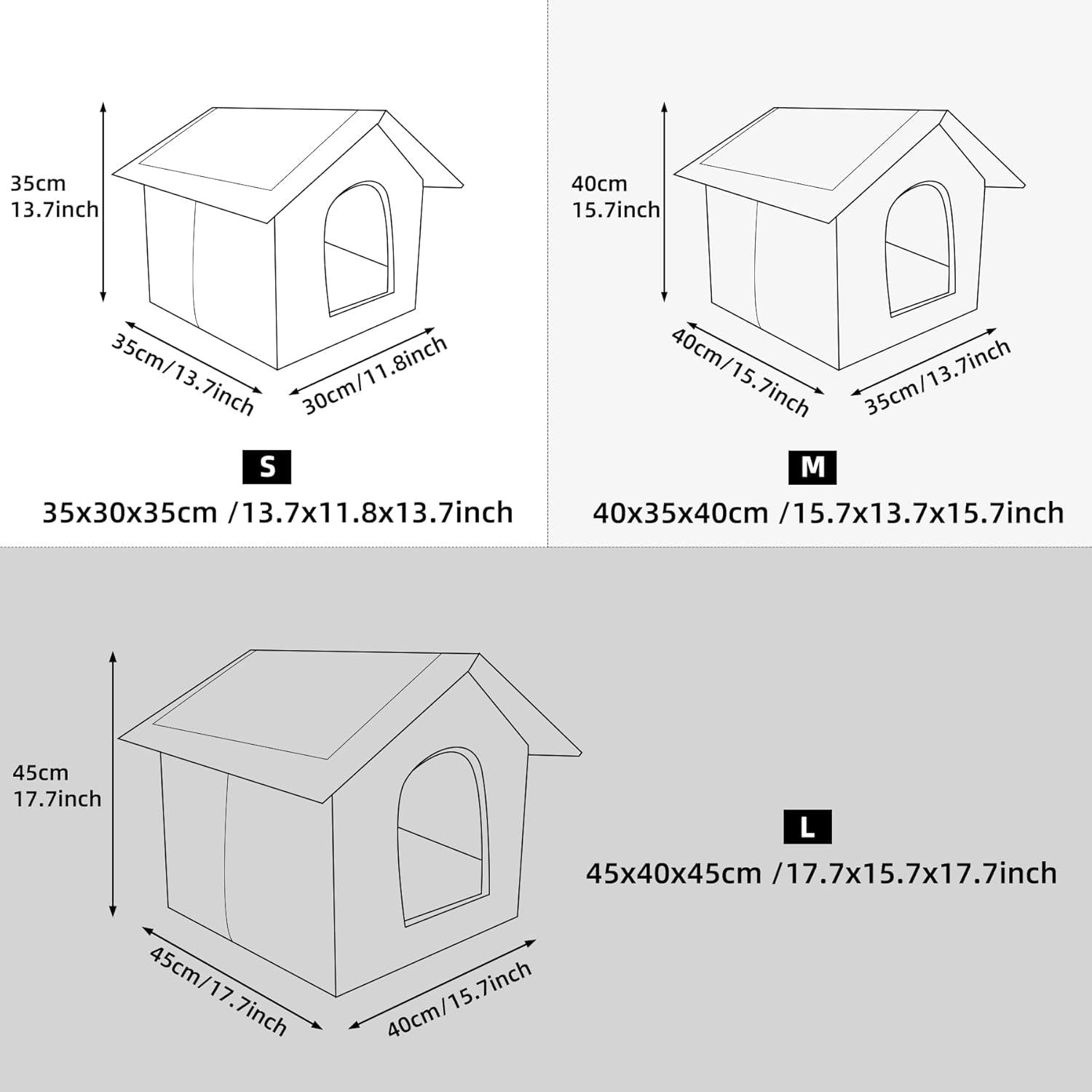 Katzenhaus Für Draußen Winterfest Wasserdicht Wetterfester Katzenhöhle Haustierhaus mit Plüschkissen Varm Hundehöhle Waschbar Hundehaus Tierheim Für Streuner Haustiere 40x35x40