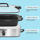 MST-5240SS Slow Cooker, 3,3 liter, Slow Cooker i rostfritt stål Naty Shop
