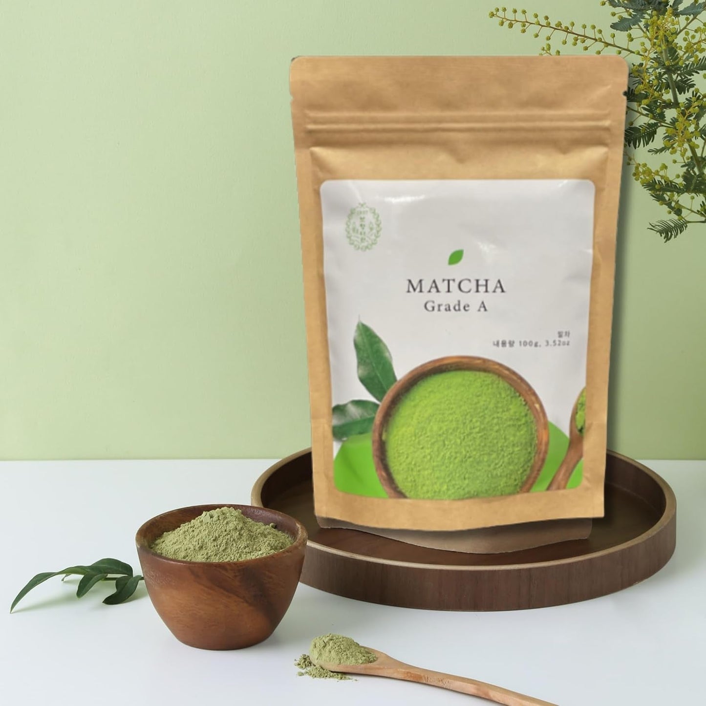 Bohyang Garden Matcha Powder 100g – Premium Green Tea från Sydkorea | Finmalen och rik på tradition | För lattes, smoothies, bakning och personliga vårdritualer | Matcha pulver i återförslutningsbar påse