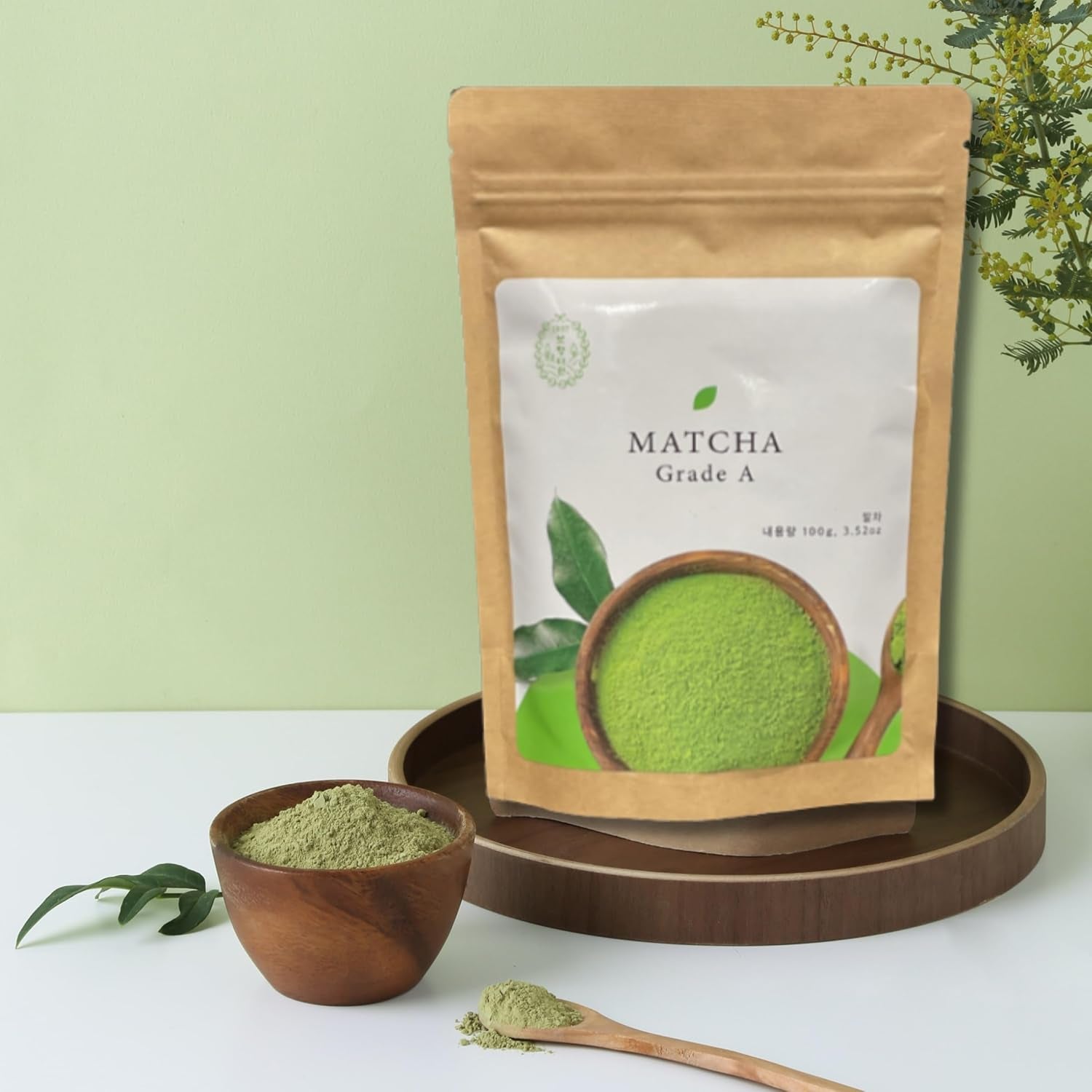 Bohyang Garden Matcha Powder 100g – Premium Green Tea från Sydkorea | Finmalen och rik på tradition | För lattes, smoothies, bakning och personliga vårdritualer | Matcha pulver i återförslutningsbar påse