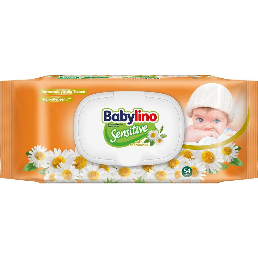 Känsliga babyservetter, 0 % doft, 98 % naturlig formel som återställer hudens pH-balans, friskhetstätning, 54 våtservetter