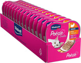 Vitakraft Poésie Création, våt kattmat, våt kattmat i sås, med kalkon i ostsås, multipack, utan tillsatt socker eller spannmål (15 x 85g)