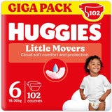 Huggies Babyblöjor Little Movers, Disney Design, storlek 6, 102 Count (3 x 34), månadslåda
