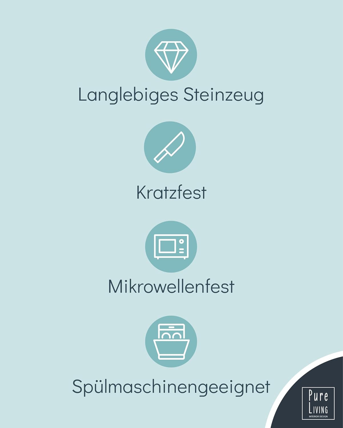 Keramisk servisset för 6, Hygge, 24 st. TESTVINNARE Drömmande skandinaviska servisservis i stengods Skål och tallrik Set Middagsservice för 6 Pure Living servisset i gråblått