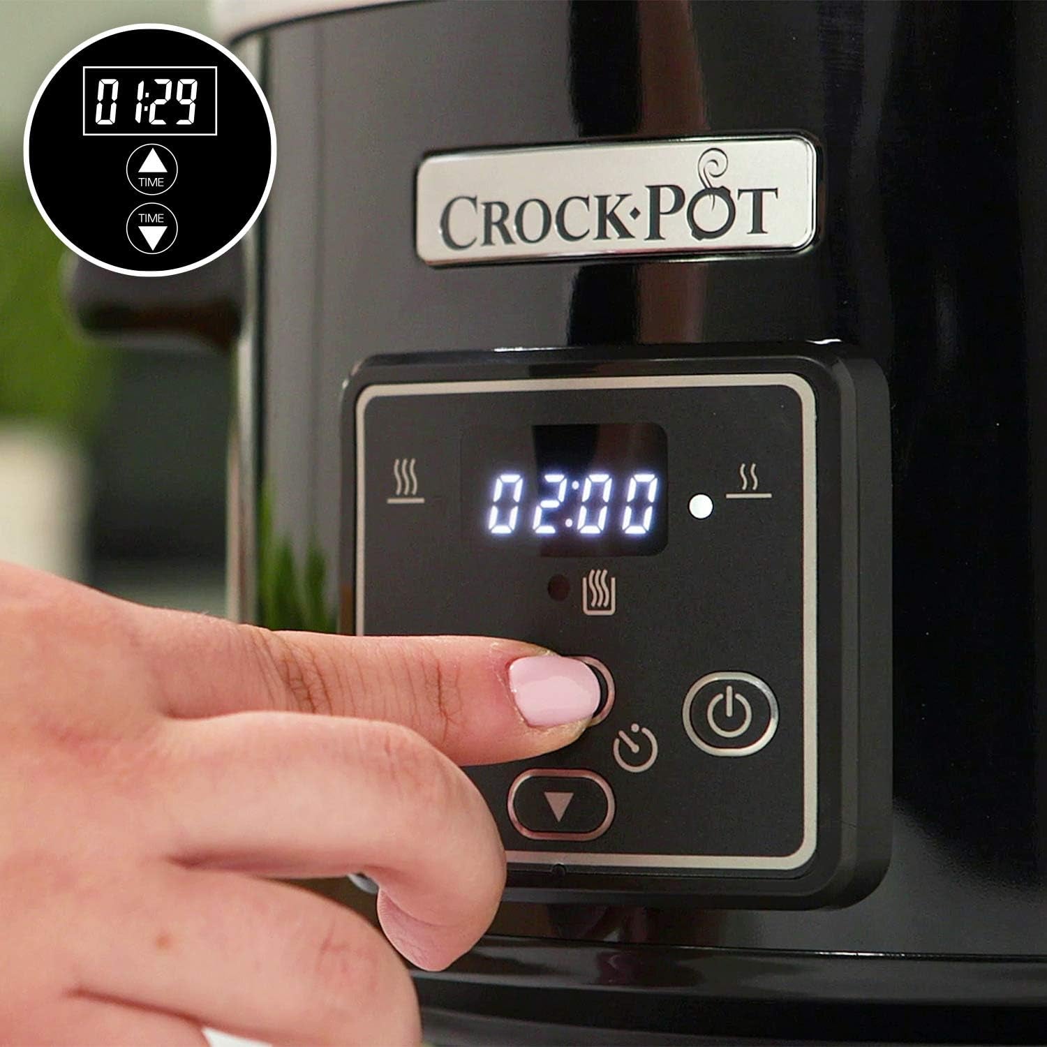 Slow cooker digital Crockpot, varmhållningsfunktion, 2,4 liter (1-2 personer) Slow Cooker Naty Shop