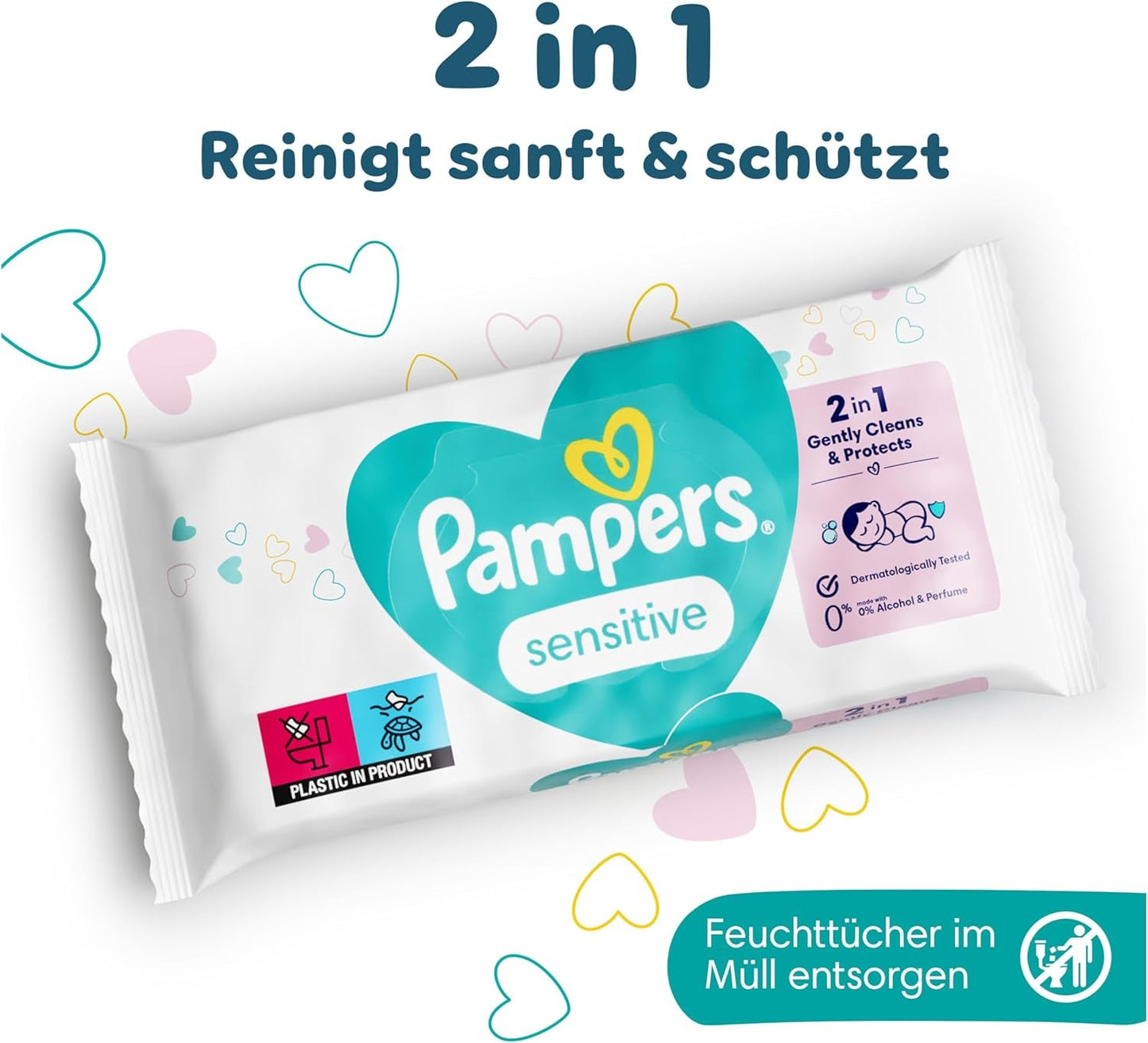 Sensitive Baby Wet Wipes, 1872 Wipes (36 x 52), Oparfymerad, för skonsam, skonsam rengöring