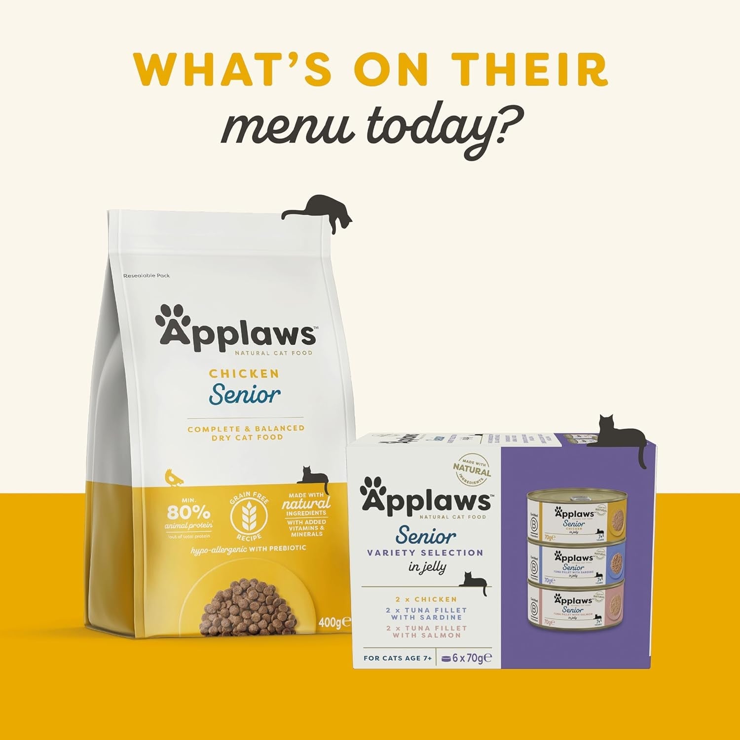 Applaws Premium naturligt vått kattfoder, urval av kyckling i soppa 70 g portionspåsar (12x70 g)