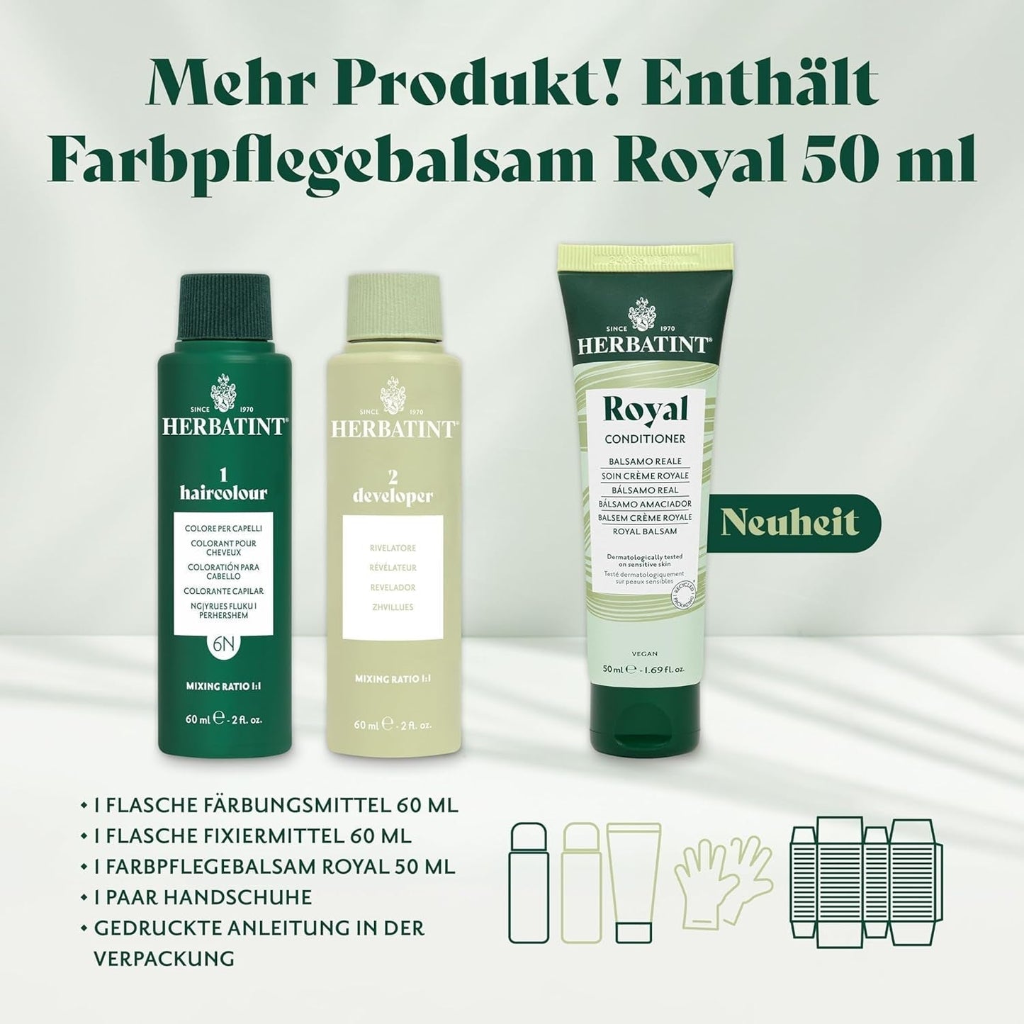 Permanent hårfärgningsgel 6N mörkblond - 170 ml I Ammoniakfri, 100 % täckning av grått hår I Testad på känslig hud, med 8 växtextrakt Hårfärgning Naty Shop