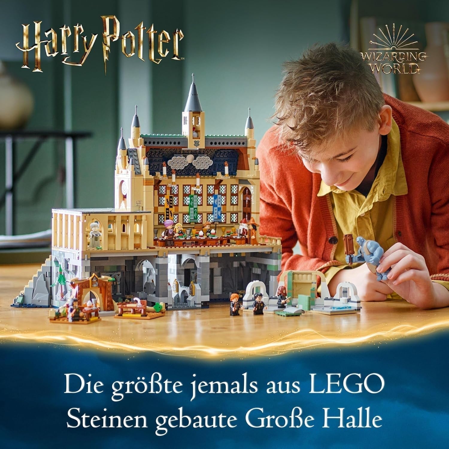 LEGO Harry Potter Hogwarts Castle: The Great Hall, samlarleksak med 11 minifigurer inklusive Hermione Granger, magisk present till pojkar och flickor 76435 Byggset Besuche den LEGO-Store