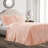 Lush Decor sängöverkast med volangkjol, polyester, vit, dubbelsäng Lush Decor sängar och täcken Röda tvillingar