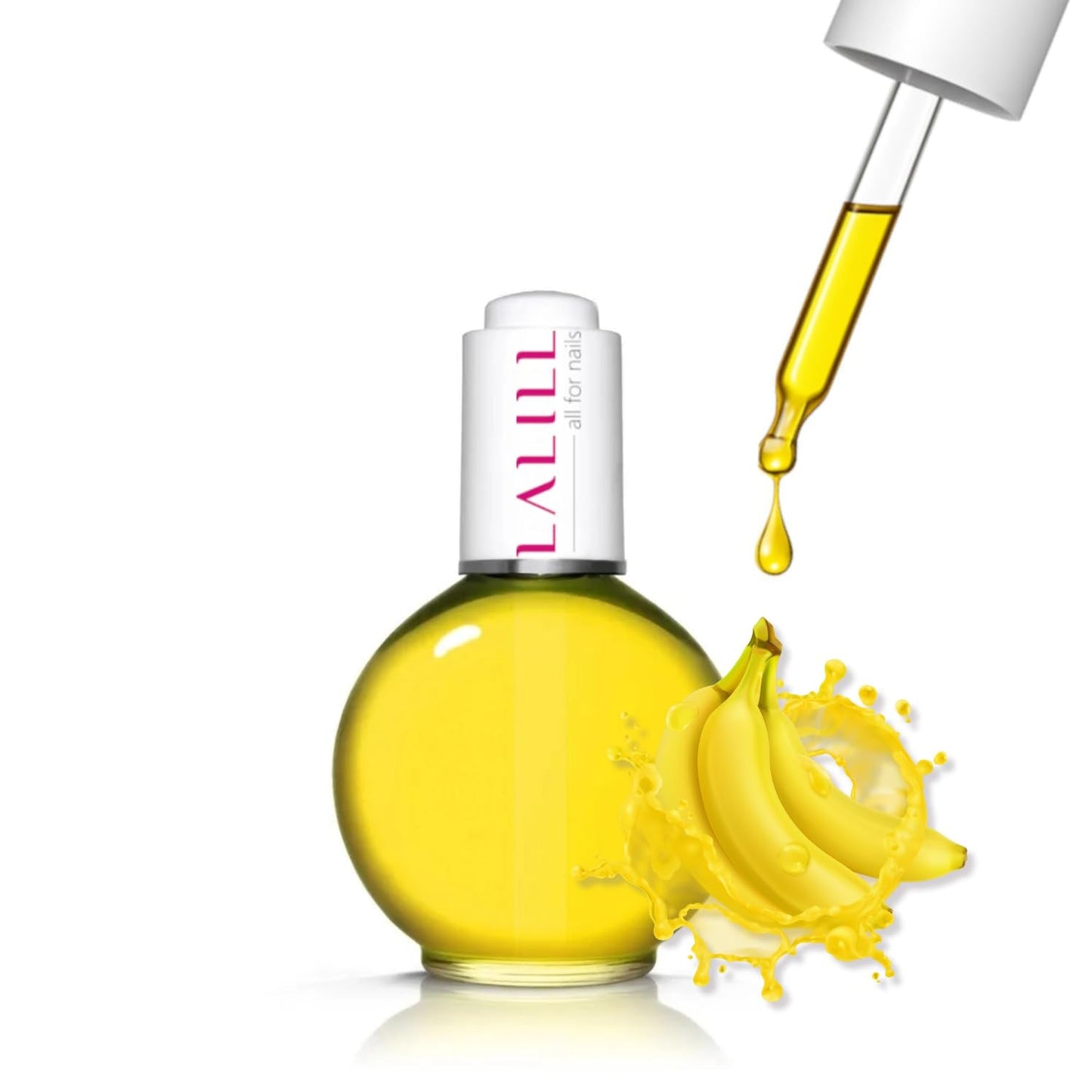 LALILL Nagelbandsolja 75Ml - Himbeere Nagelpflegeöl - Nagelöl Pflege Für Nägel Nagelhaut - SPA Maniküre Nageldesign Hände - Vegansk - Med pipett