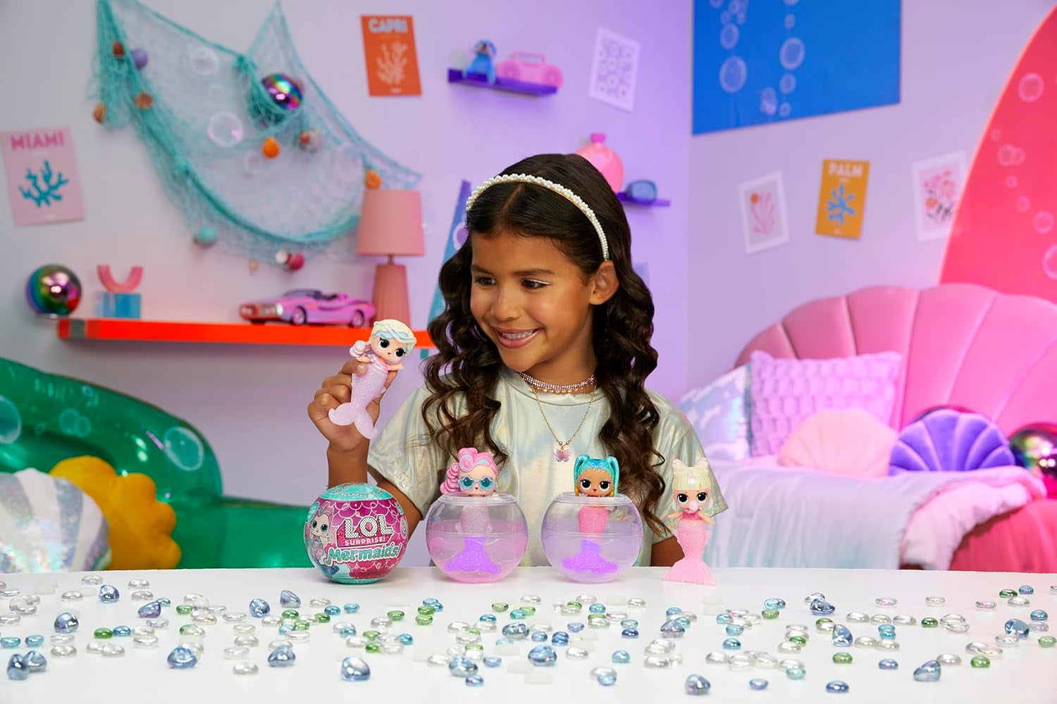 L.O.L. Överraskning! Mermaids Tots - Fashionabla minidockor med färgskiftande svansar - Lämplig för samlare, flickor och pojkar från 4 år och uppåt Naty Shop Dolls