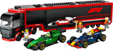 LEGO City F1 Transporter med RB20 & AMR24 F1 Racing Cars - Leksaksbilstransporter för Red Bull & Aston Martin Formel 1 Team - Inkl. 5 minifigurer - present till pojkar och flickor i åldrarna 8+ 60445 Byggset Besuche den LEGO-Store