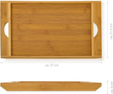 Relaxdays Rullande brödkorg med låda, bambu, HxBxD: 21 x 40,5 x 28 cm, trä, natur & bambu skärbräda ca. 3 x 37 x 21,5 cm Skärbräda med smulbricka för enkel rengöring naturliga matförvaringslådor Naty Shop