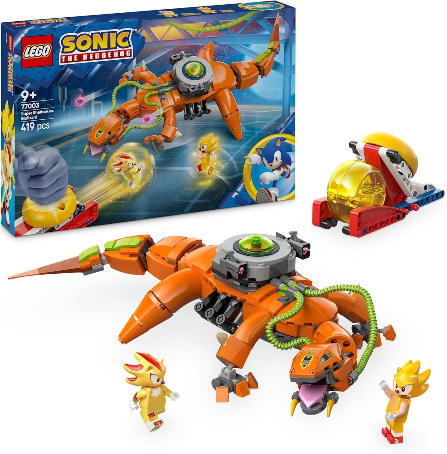 LEGO Sonic the Hedgehog Super Shadow vs. Biolizard gamer-leksakspresent för pojkar och flickor samlarlekset för barn och videospelsfans med karaktärsfigurer 77003 Byggset Besuche den LEGO-Store Standardtitel