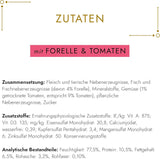 Fine Pate Gourmet Gold med grönsaker, blöt kattmat med öring och tomat, förpackning om 12 (12 x 85 g)