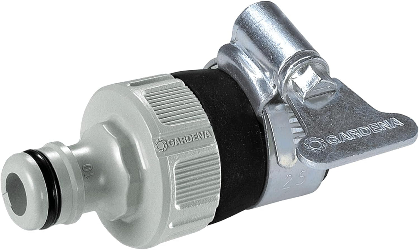 Gardena Water Thief: Universal kranadapter för att ansluta din Gardena trädgårdsslang till en 14-17 mm O.D. gänglös kran, korrosionsbeständig (2908-20)
