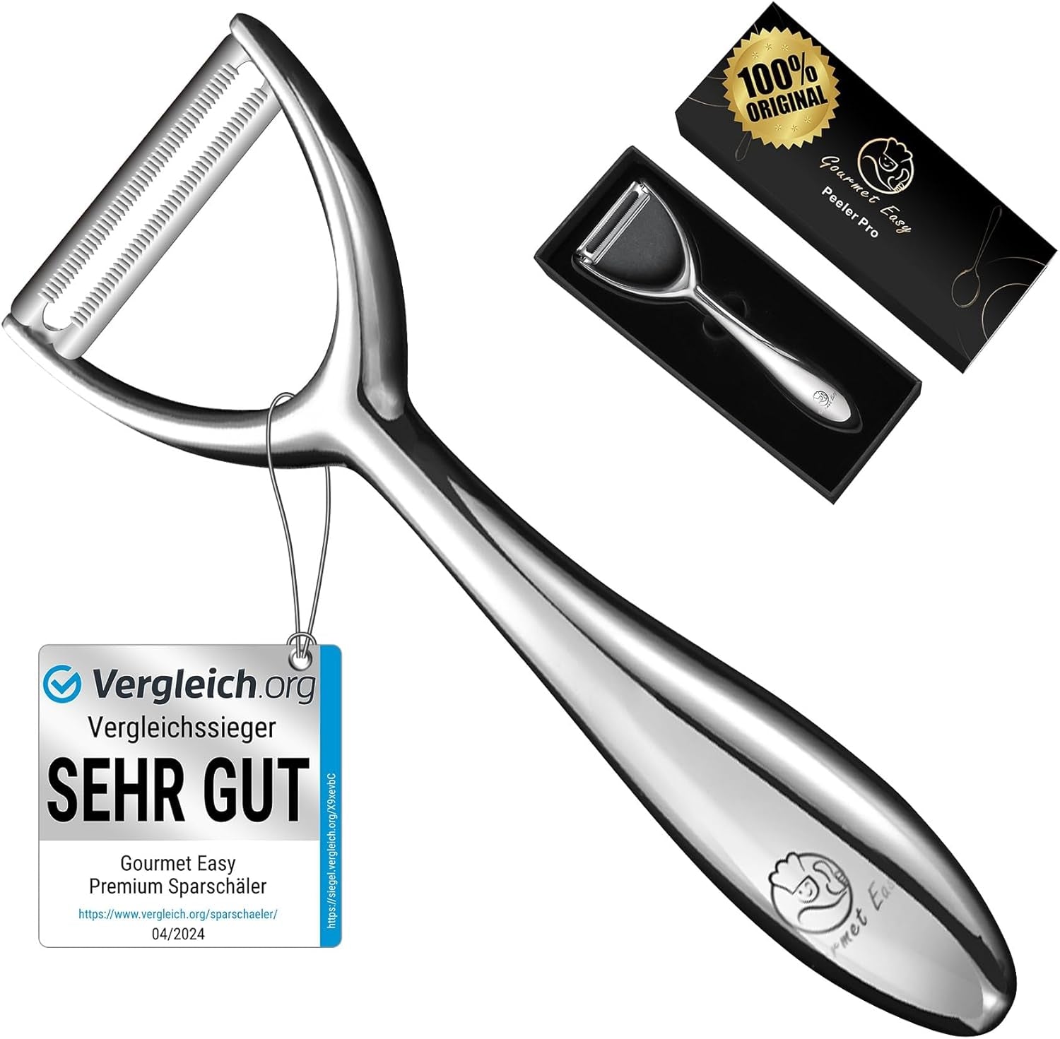 Premium rostfritt stålskalare för frukt och grönsaker, skalare Naty Shop Y Peeler