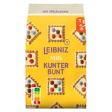 LEIBNIZ Kunterbunt Mjölk, förpackning om 12, Crunchy kex med mjölkgrädde och chokladbitar (12 x 125 g)